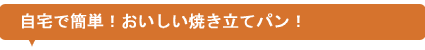 オーブンレンジで約15分。オウチで簡単、おいしい焼きたてパン